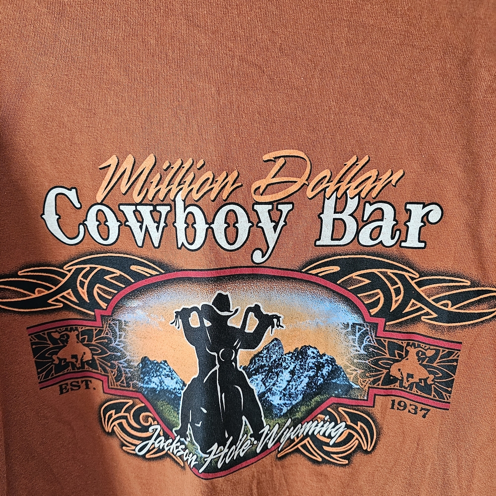 Gildan Rust Long Sleeve Men's Tee - Picture 4 of 9